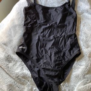 Black one piece Speedo swimsuit size 12
